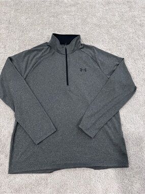 Under Armour Men's Heather Charcoal Quarter-Zip Performance Jacket